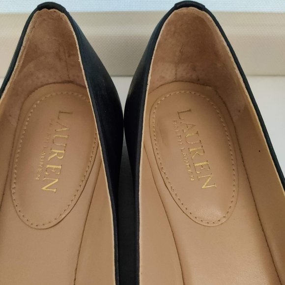 Ralph Lauren Navy Gold Accent Flats Size 7.5B - Picture 6 of 16